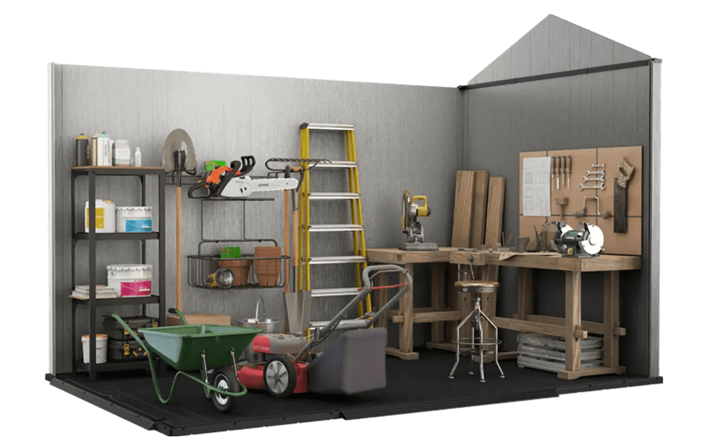 Keter Oakland 11x7.5 ft Grey Resin Outdoor Storage Shed