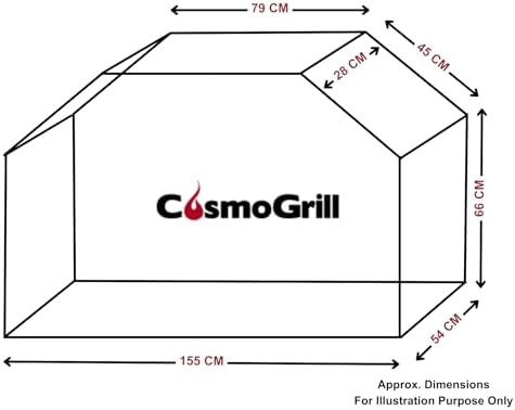 Gas BBQ Grill 7 Burner (6 Main + 1 Side Burner), Outdoor Barbecue with Warming Rack, Side Burner, Temperature Gauge, Weatherproof Cover, Black