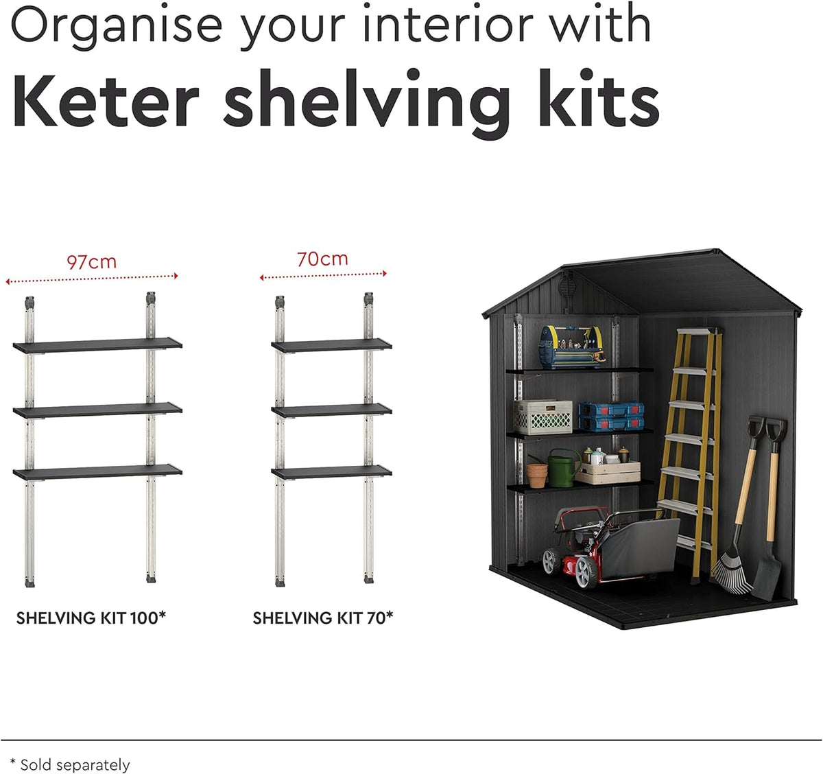 Darwin Outdoor Apex Single Door Garden Storage Shed 6 X 4Ft Grey Wood Look and Feel | Fade Free | All Weather Resistant