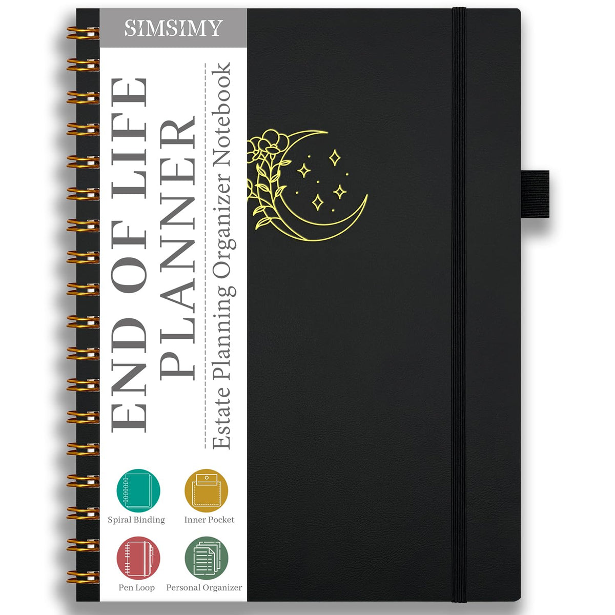 End of Life Planner, Spiral Estate Planning Organizer for Senior, Final Arrangements Just in Case I Die Book Organizer, Will Preparation, Last Wishes & Funeral Planning Notebook for Beneficiary, Death