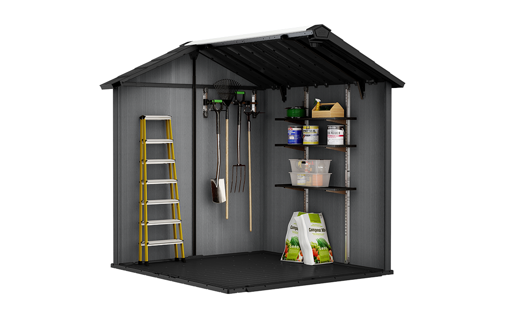 Signature Apex Shed 7x7.5ft - Ashwood Brown